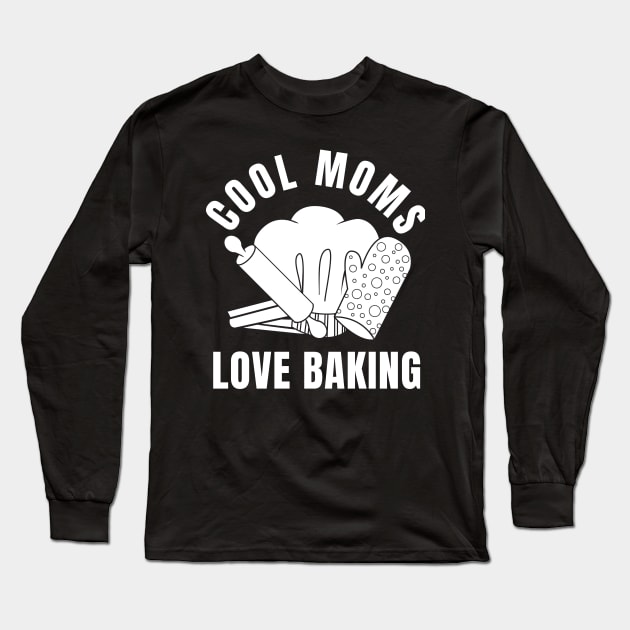 Cool Moms Love Baking Christmas Baking Crew Head Long Sleeve T-Shirt by Nutrignz